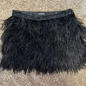Express Feather Skirt